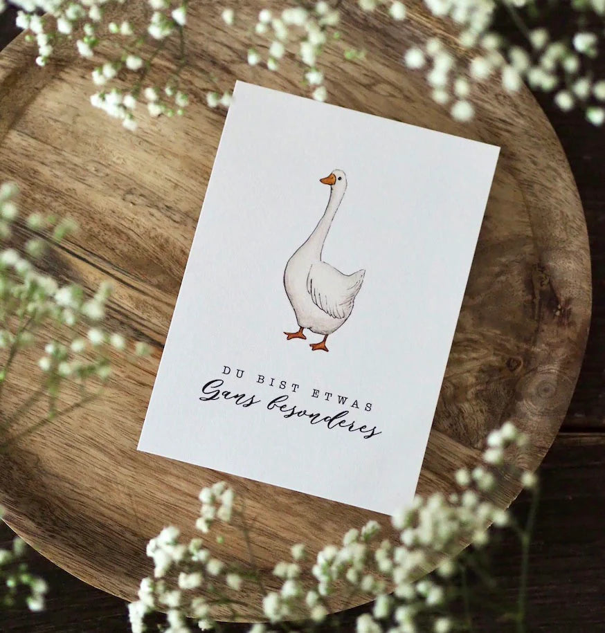 Postkarte - Gans besonders