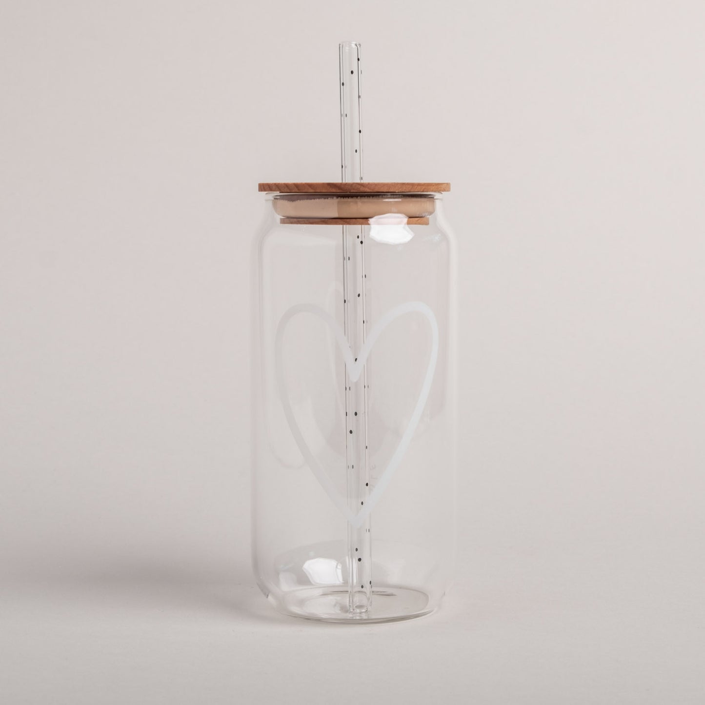 Strohhalme Punkte schwarz aus Glas 20cm im 4er Set