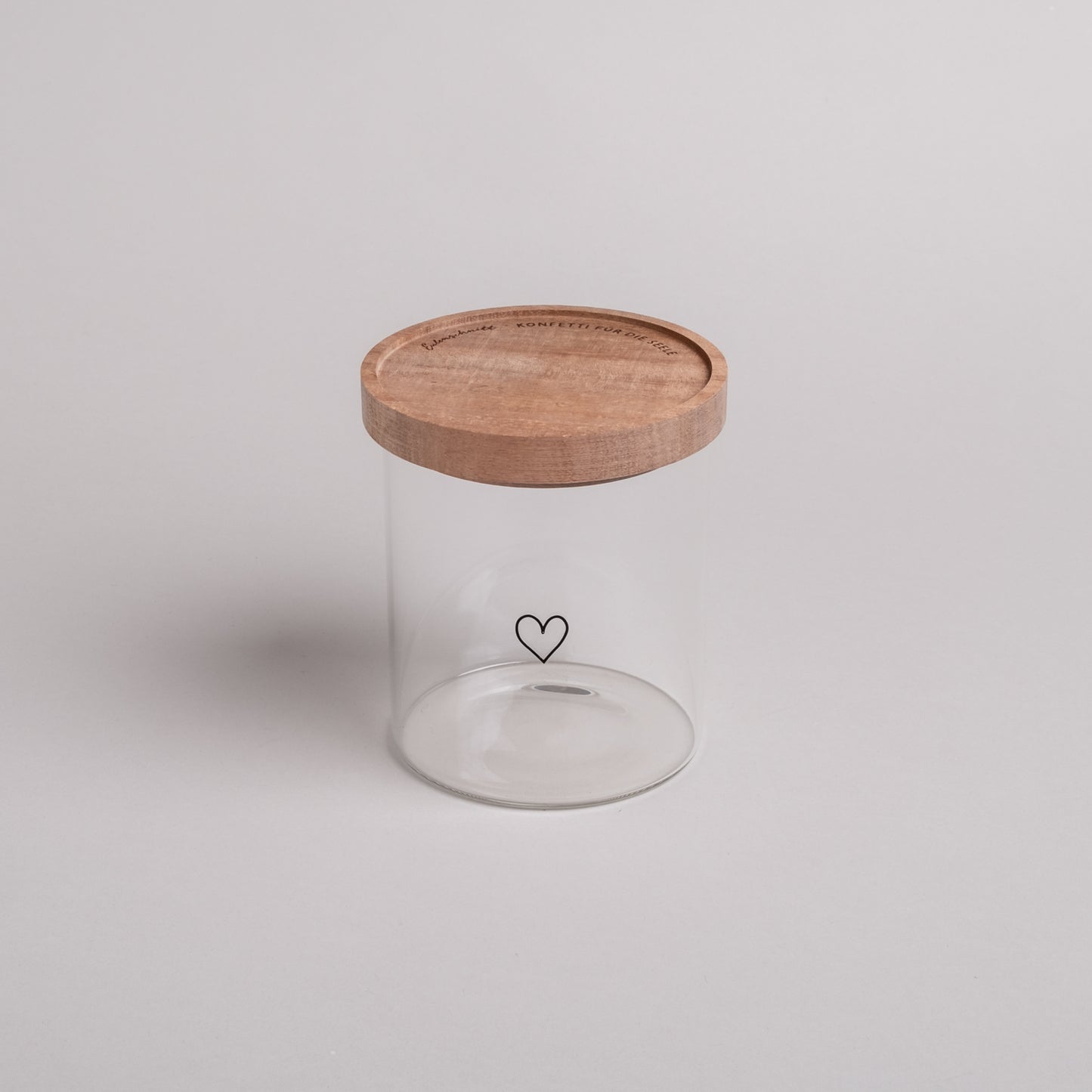 Vorratsglas Herz schwarz 13cm