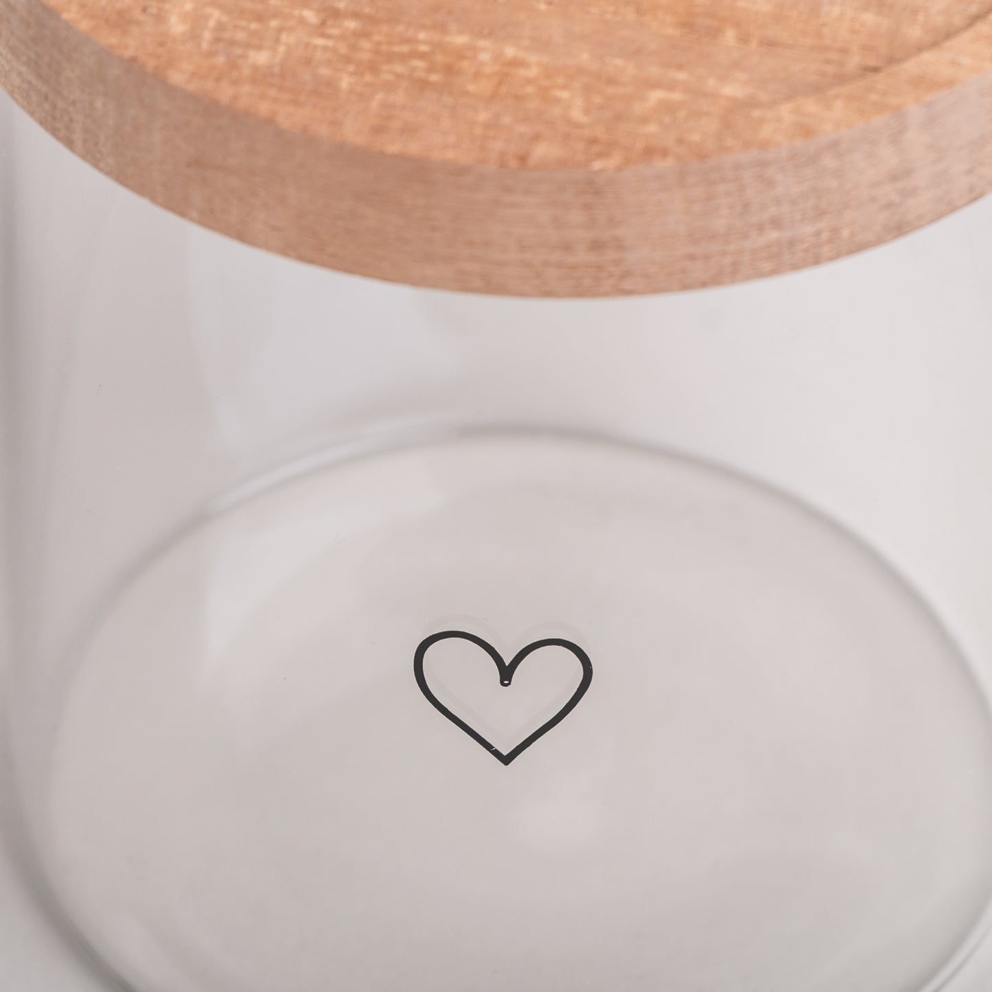 Vorratsglas Herz schwarz 13cm