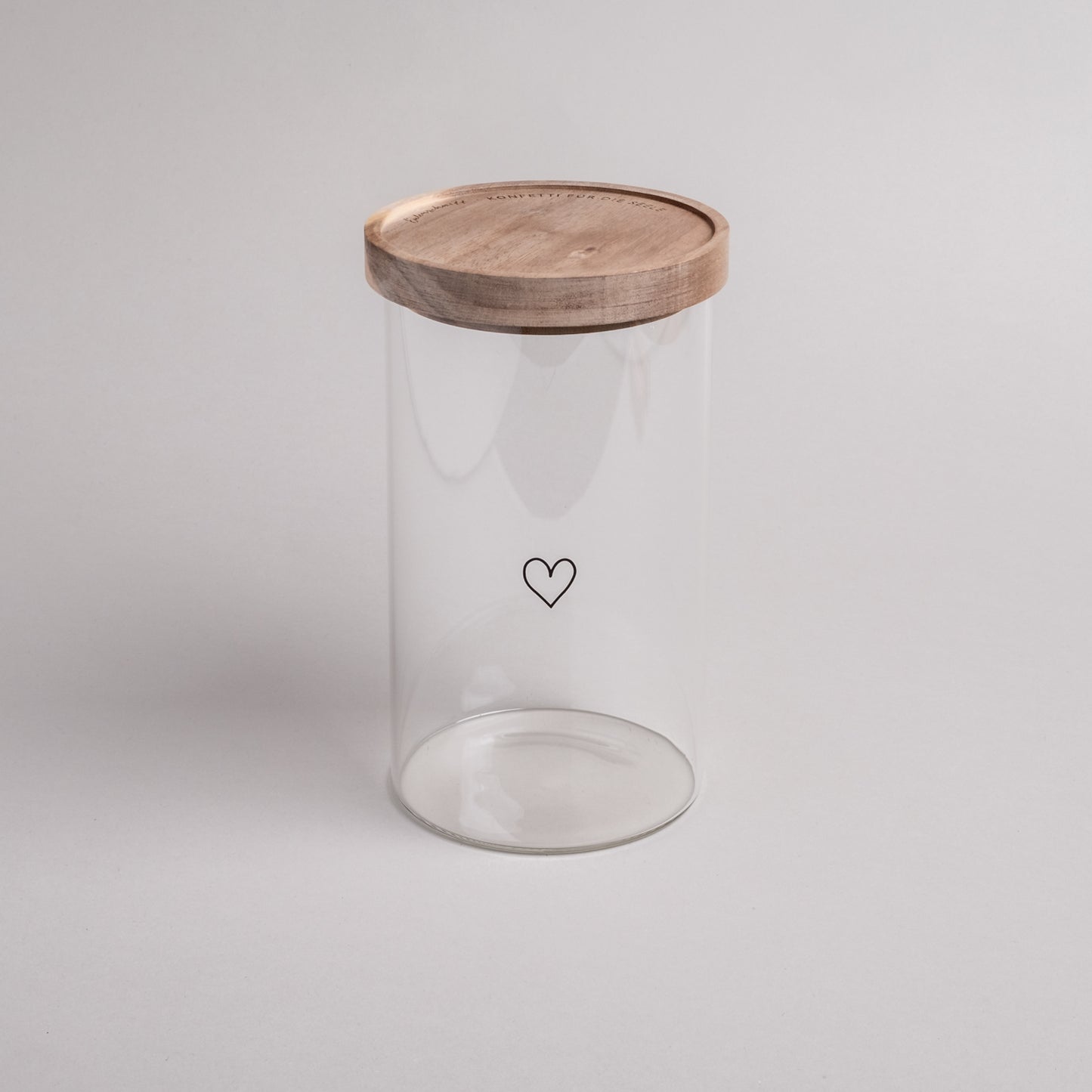 Vorratsglas Herz Schwarz – 19 cm – Eulenschnitt