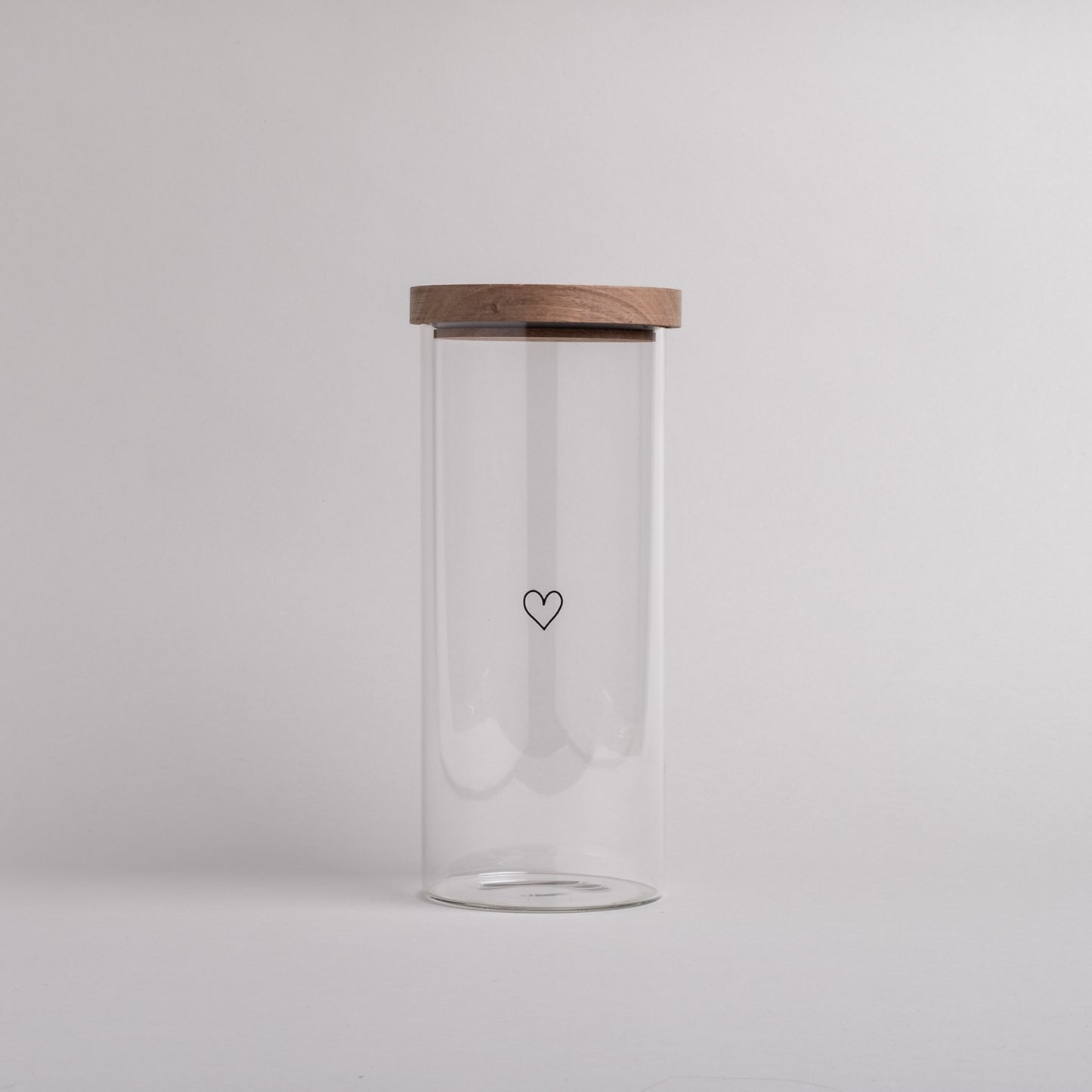 Vorratsglas Herz Schwarz – 25 cm – Eulenschnitt