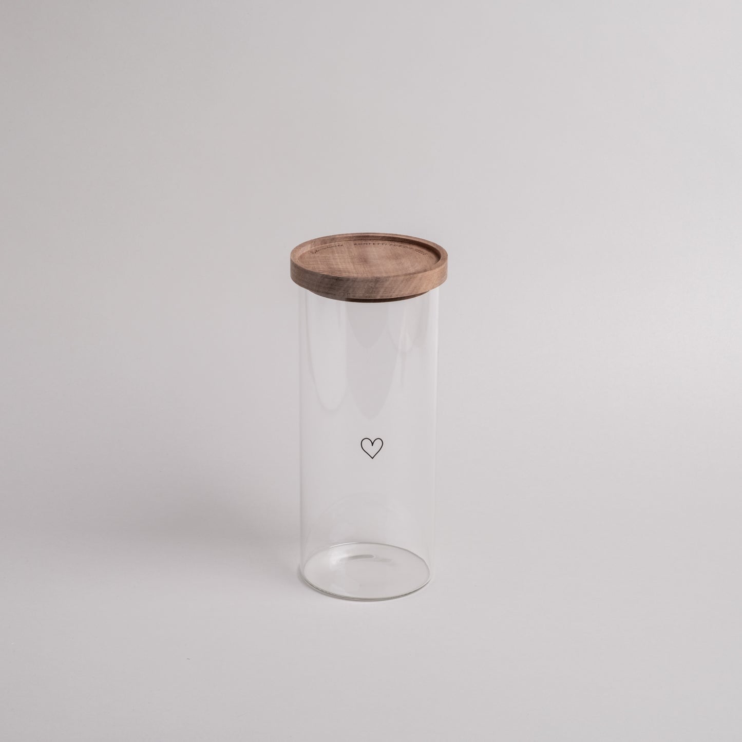 Vorratsglas Herz Schwarz – 25 cm – Eulenschnitt