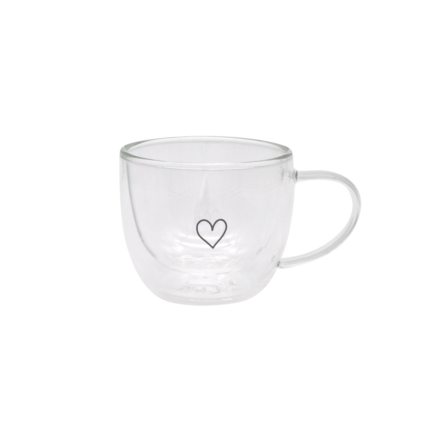 Doppelwandiges Glas 250ml Herz