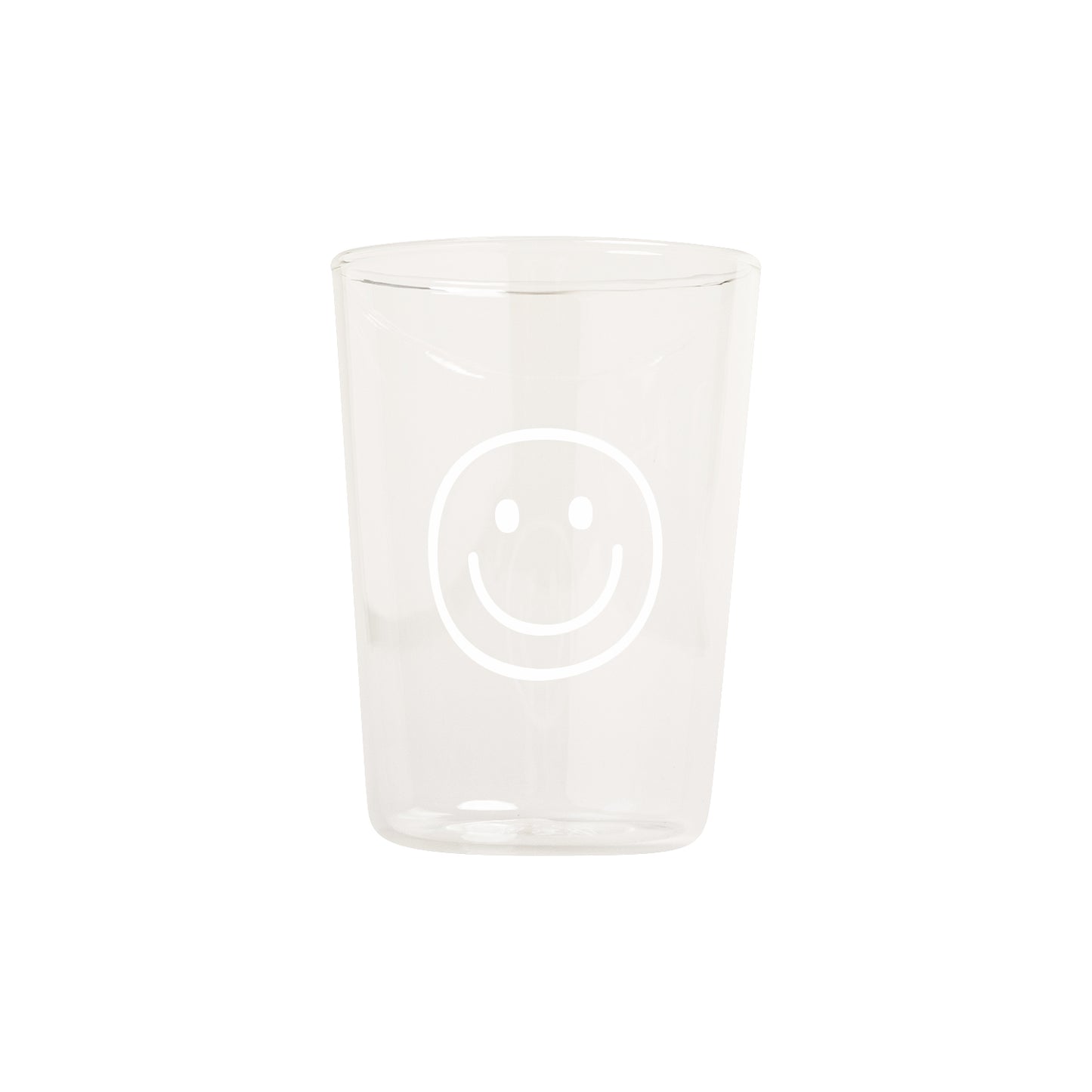 Eulenschnitt - Trinkglas Smiley - Weiß