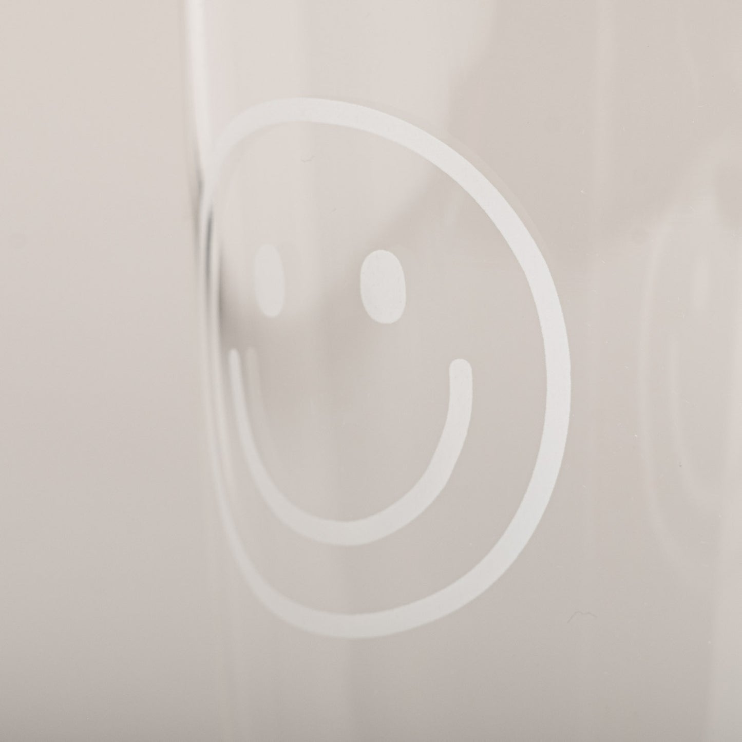 Eulenschnitt - Trinkglas Smiley - Weiß