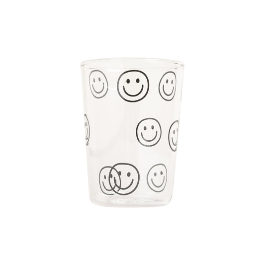 Eulenschnitt - Trinkglas Smileys - schwarz