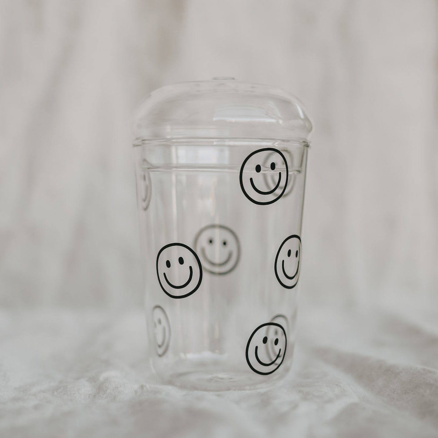 Eulenschnitt - Trinkglas Smileys - schwarz