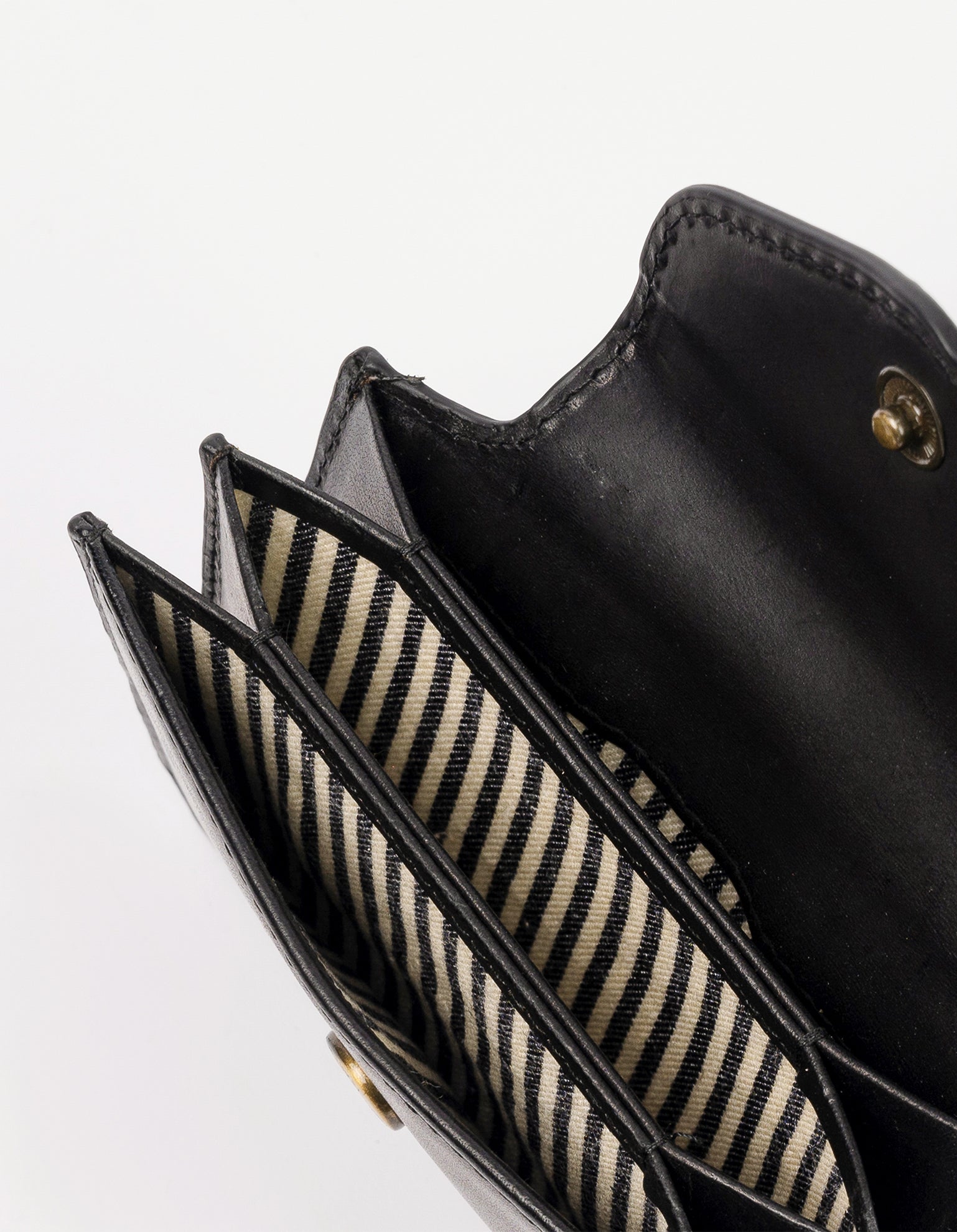 Geldbeutel Harmonica Wallet in Black Classic Leather von O My Bag