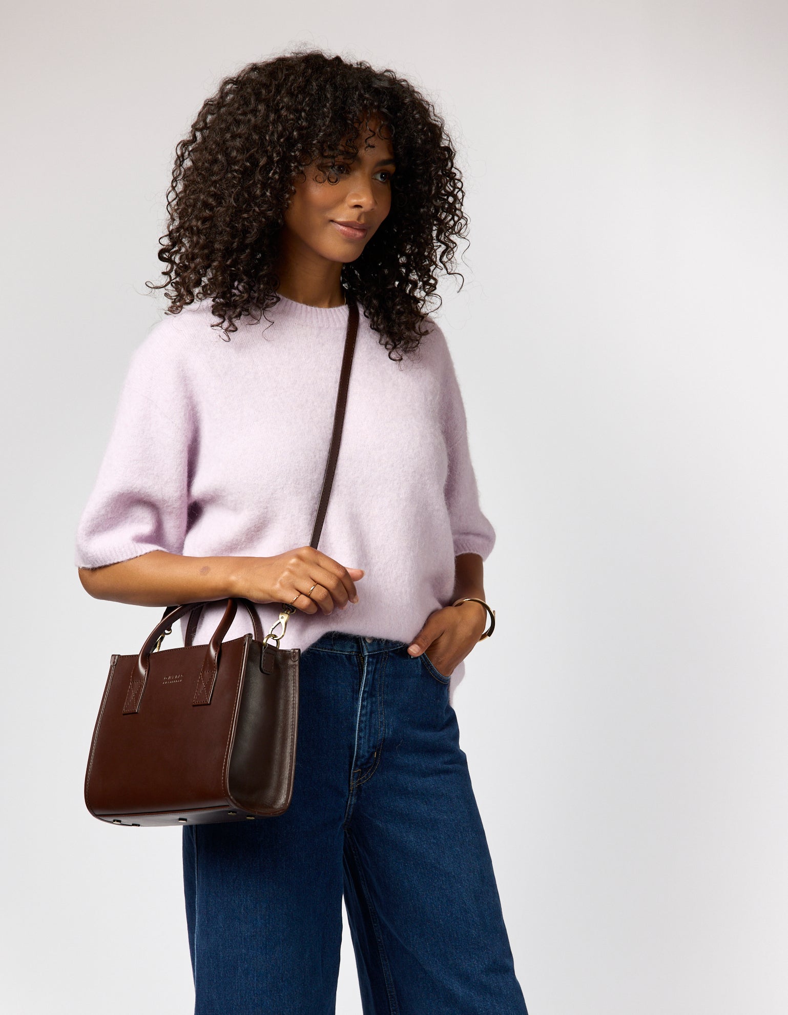 Handtasche Jackie Midi in Chocolate Classic Leather O My Bag