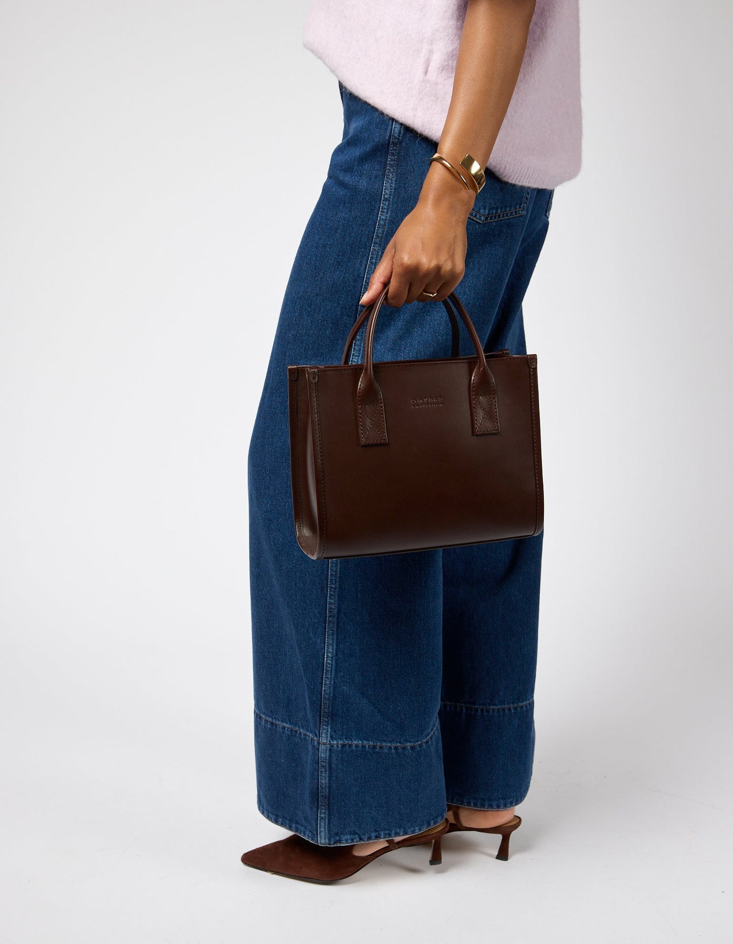 Handtasche Jackie Midi in Chocolate Classic Leather O My Bag