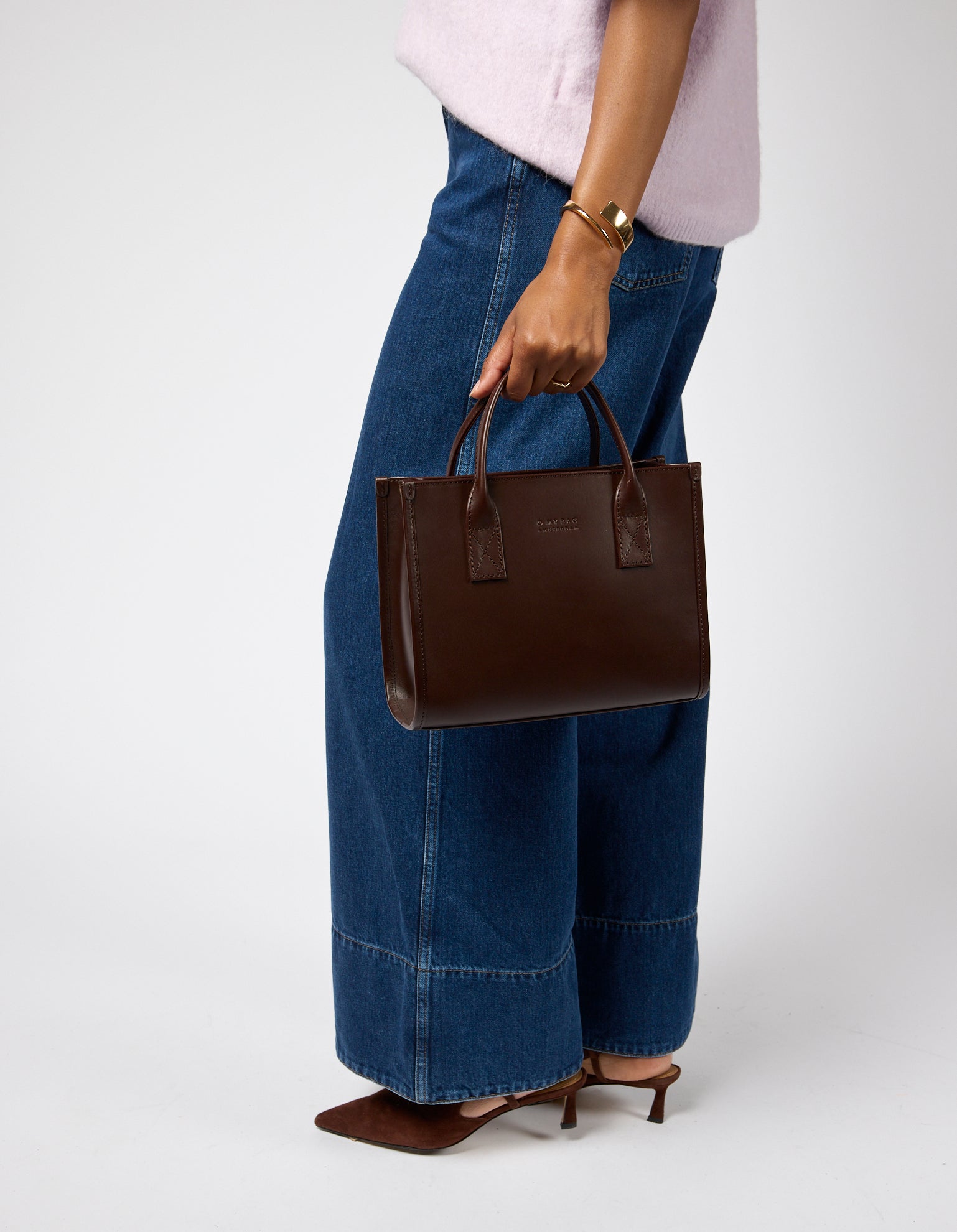 Handtasche Jackie Midi in Chocolate Classic Leather O My Bag