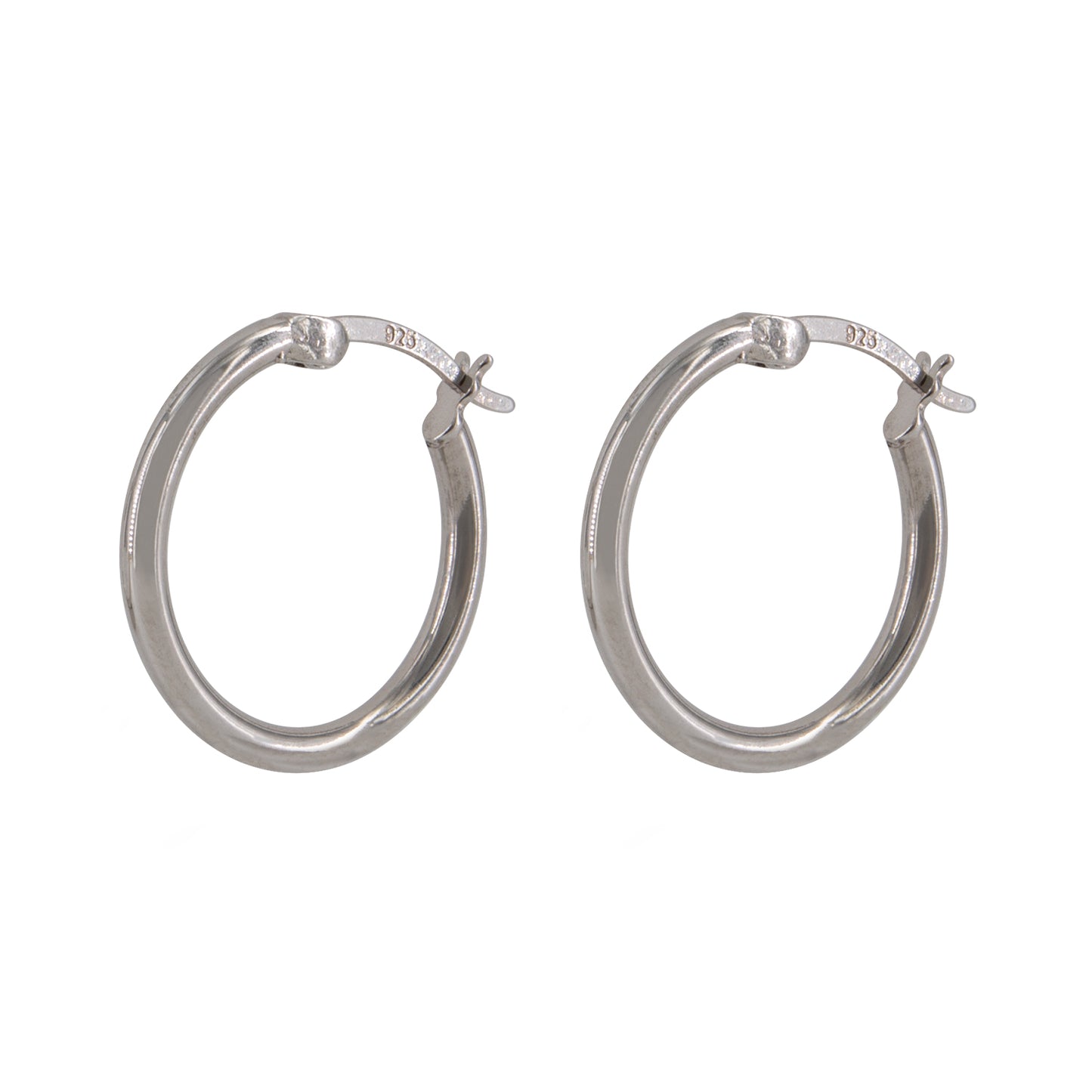 Eulenschnitt Creole Nele Silber 2 cm – eleganter Ohrring mit schlichtem Design