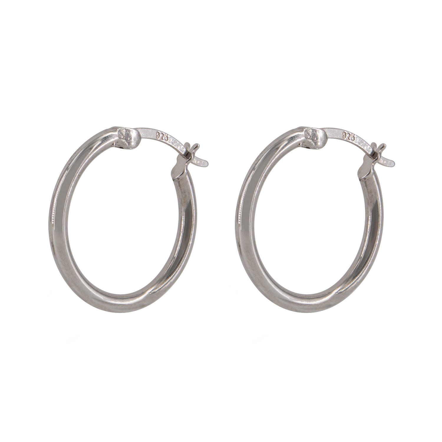 Eulenschnitt Creole Nele Silber 2 cm – eleganter Ohrring mit schlichtem Design
