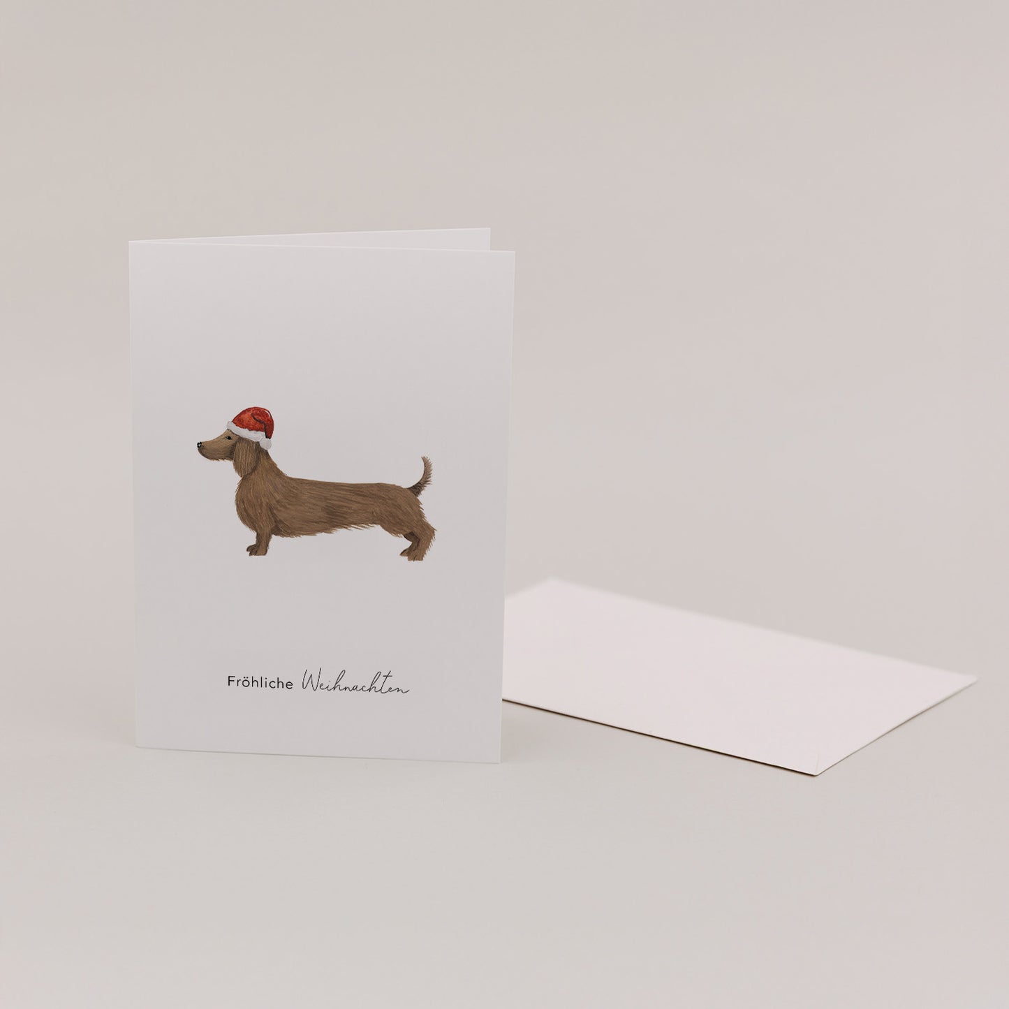 Klappkarte - Weihnachtsdackel