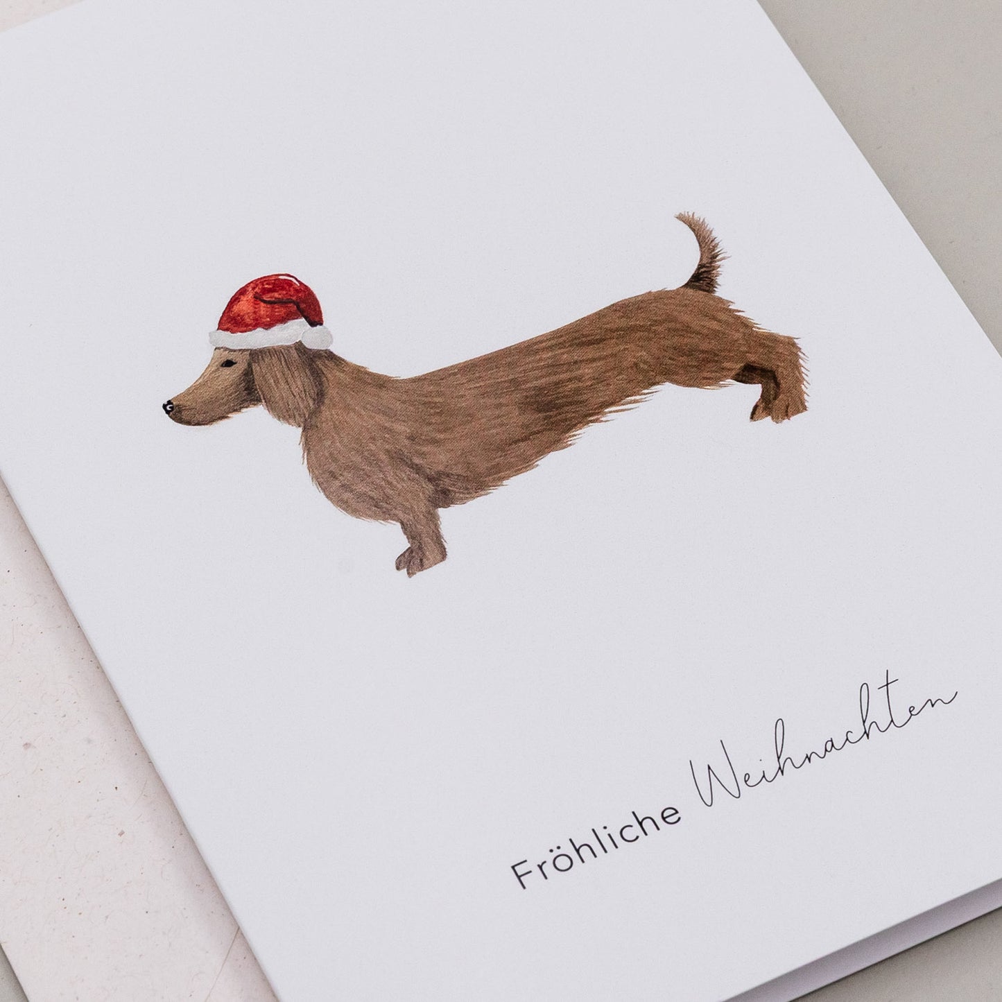 Klappkarte - Weihnachtsdackel