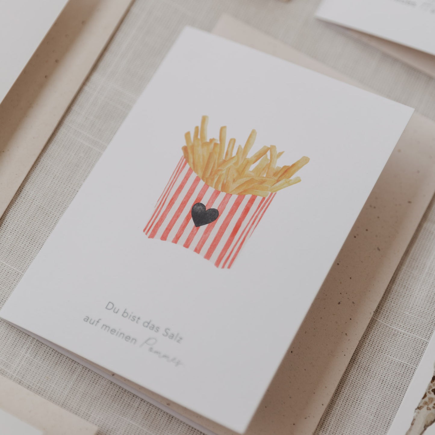 Klappkarte - Pommes