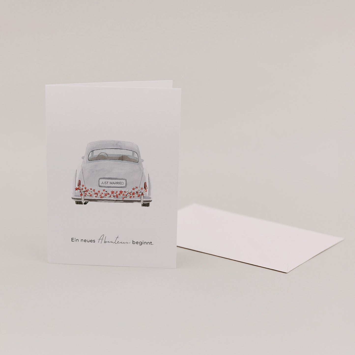 Klappkarte - Hochzeitsauto