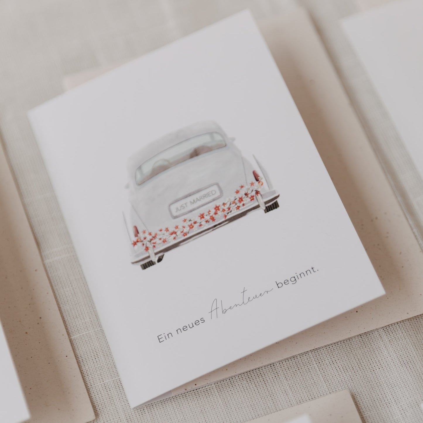 Klappkarte - Hochzeitsauto