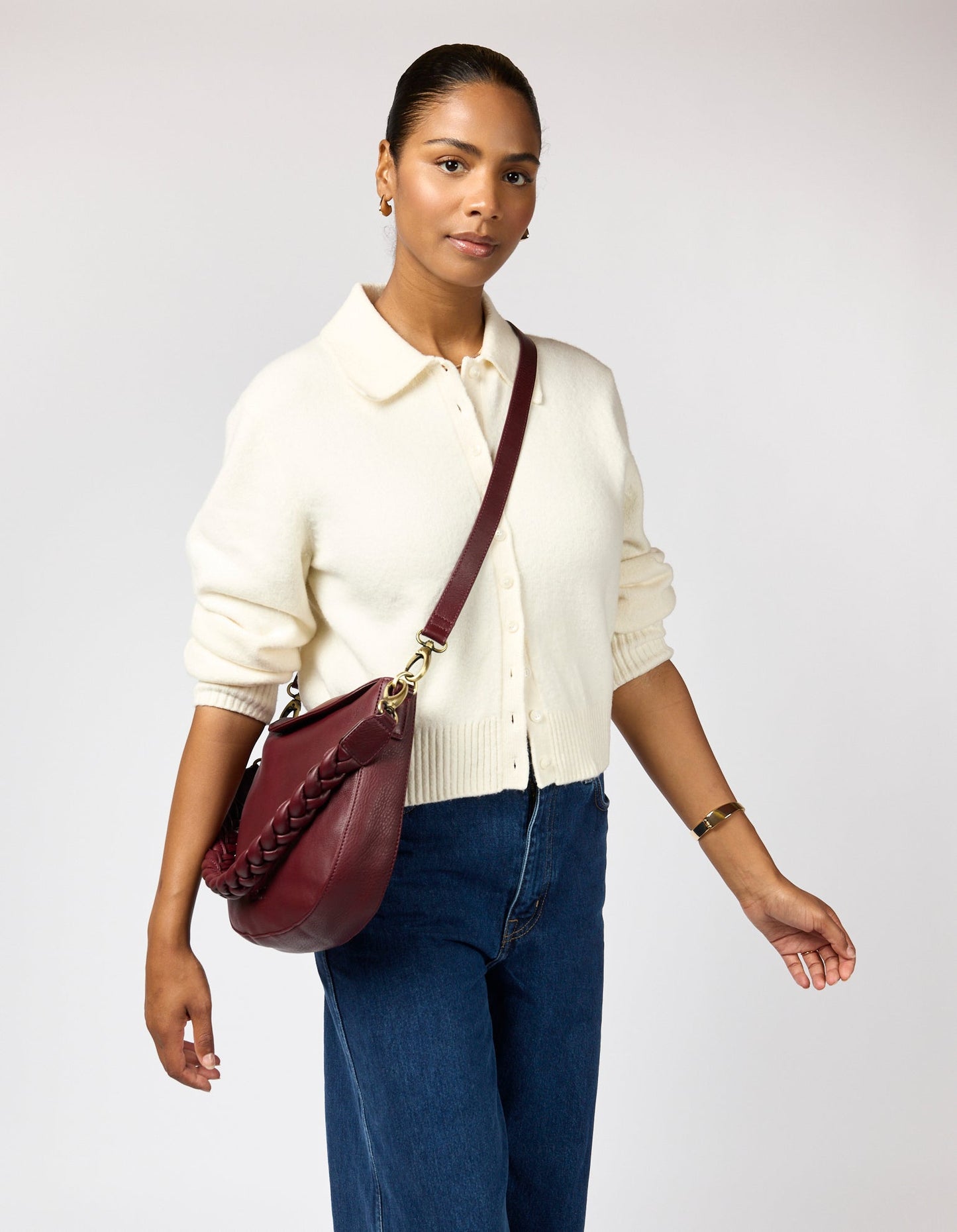 Lana Bag in Dark Cherry Soft Grain von O My Bag