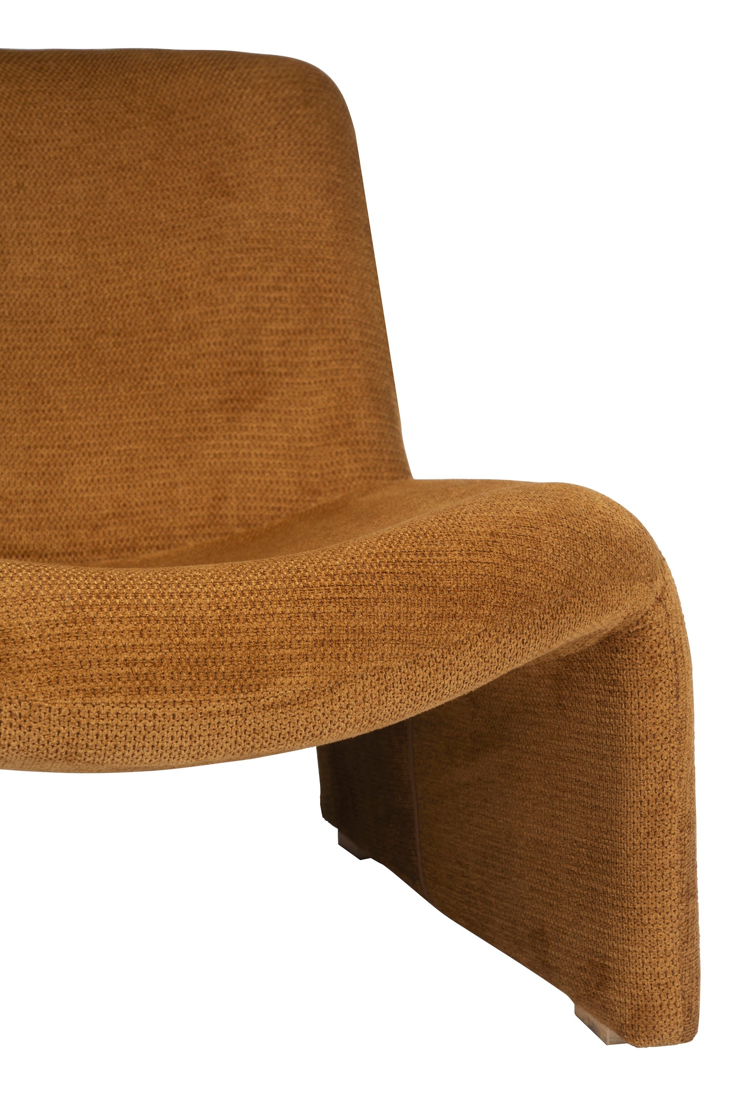 Madam Stoltz - Lounge Chair aus Samt – Amber, Retrosessel