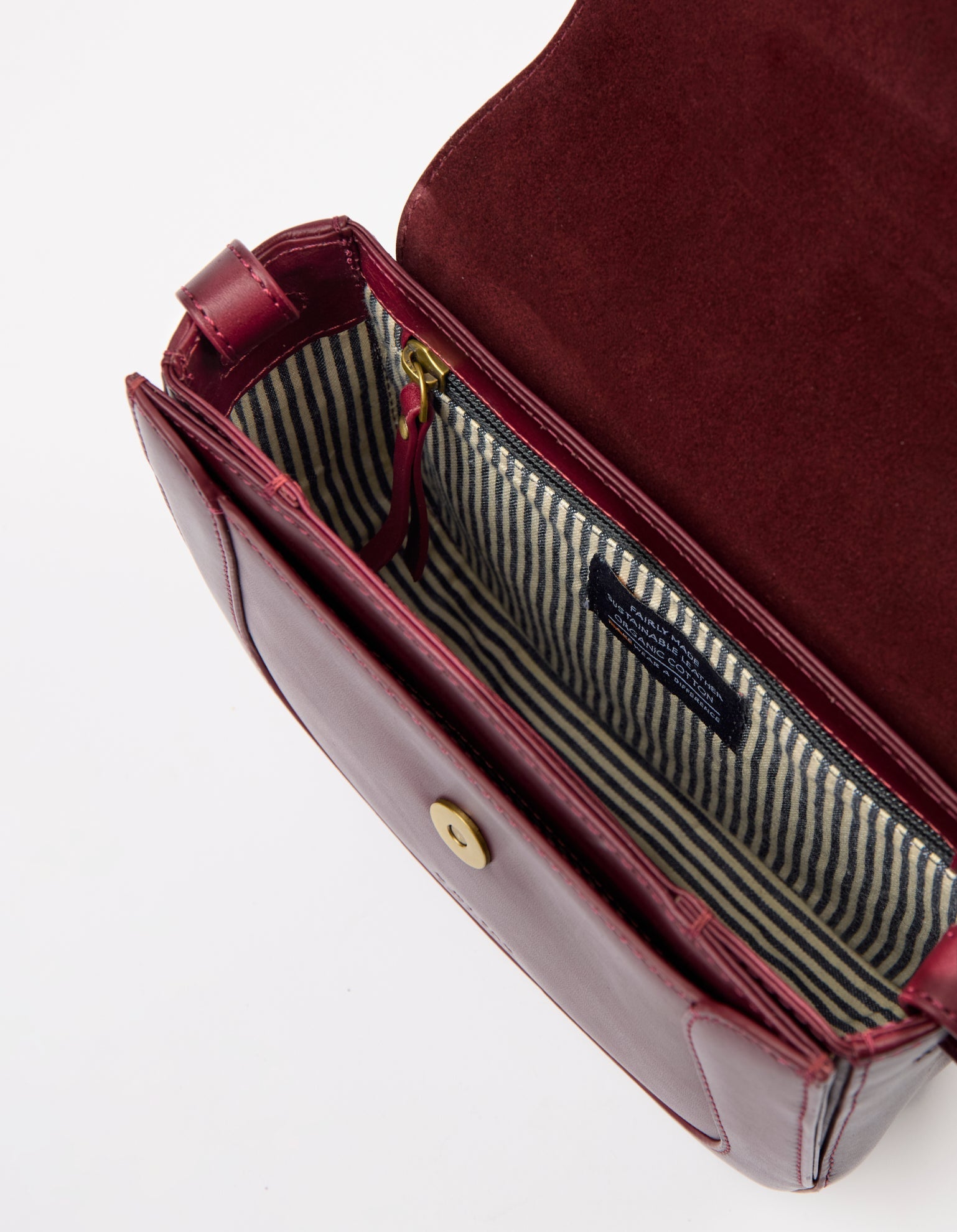 Nachhaltige Handtasche, fair Produziert, Handtasche Nina - Small - Dark Cherry - Classic Leather, O My Bag
