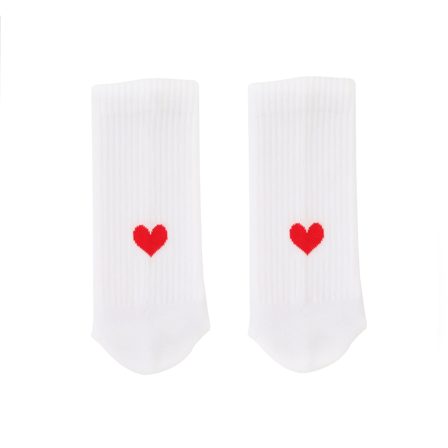 Eulenschnitt - Socken Herz - Rot, Baumwolle