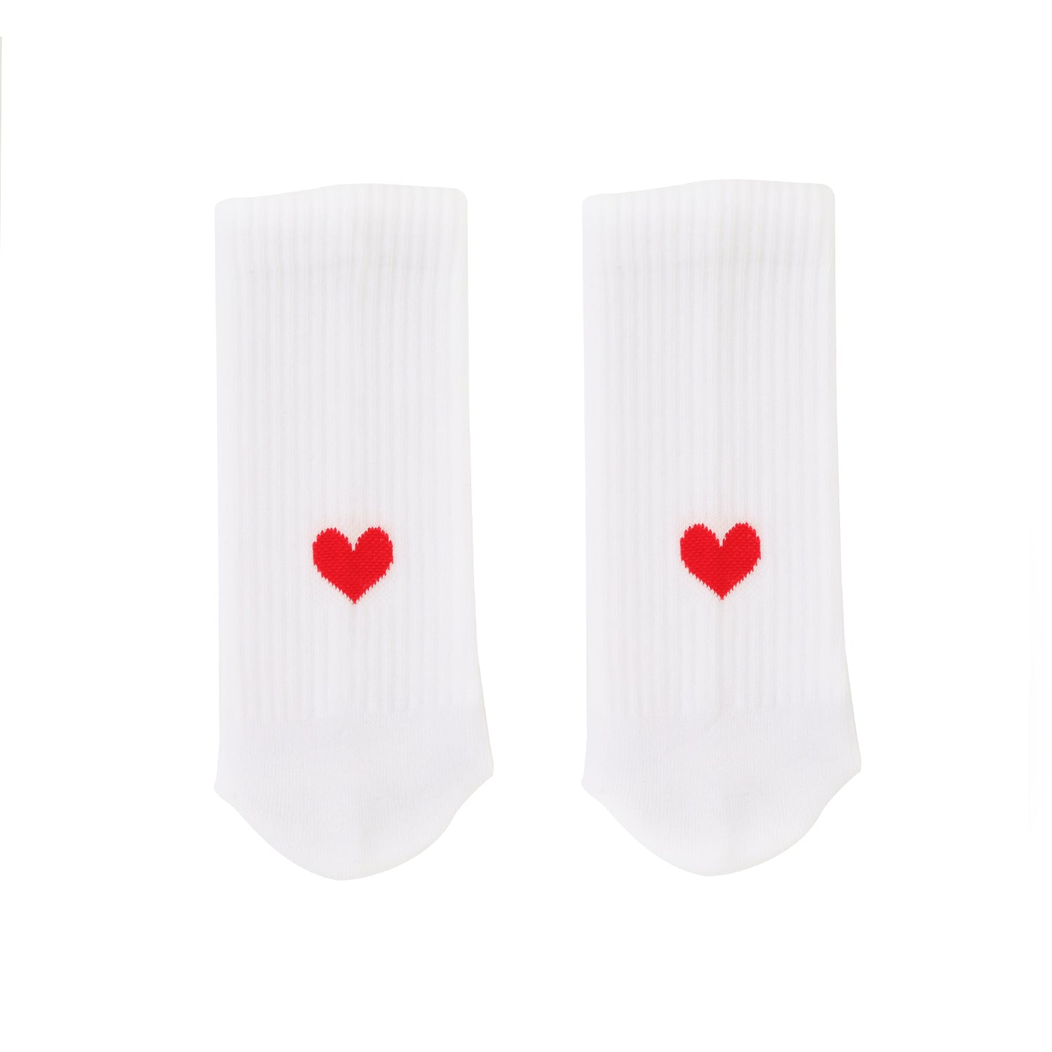 Eulenschnitt - Socken Herz - Rot, Baumwolle