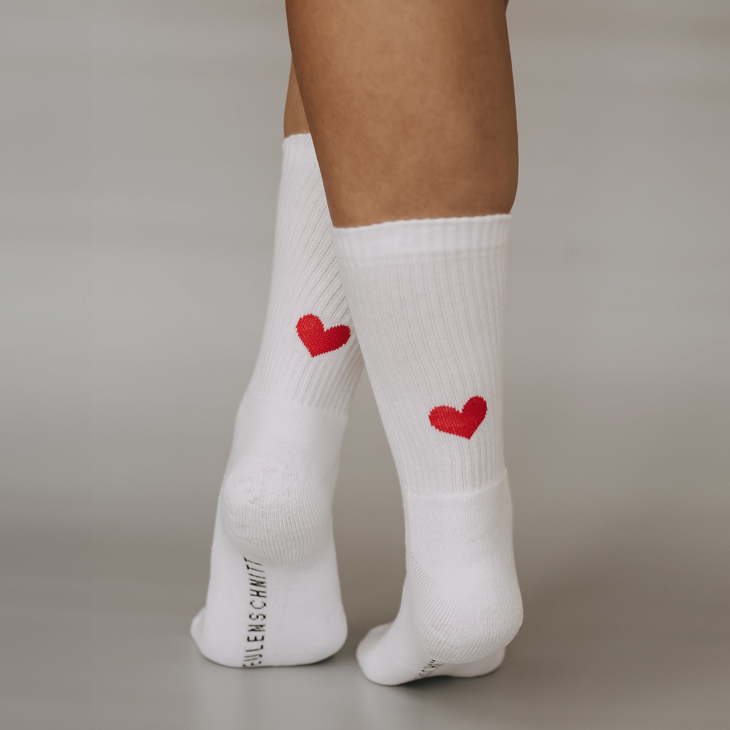 Eulenschnitt - Socken Herz - Rot, Baumwolle