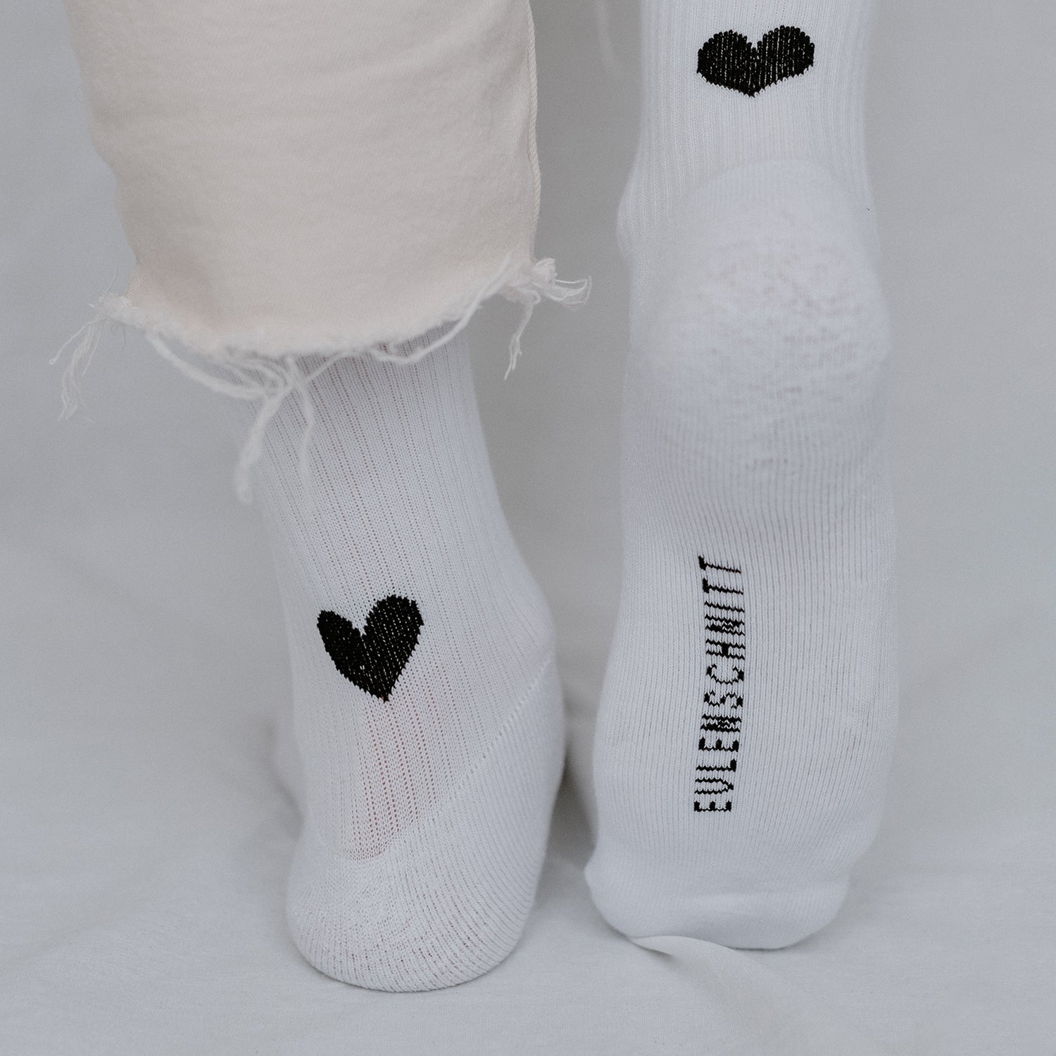 Eulenschnitt - Socken Herz - Schwarz