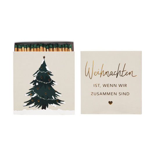 Eulenschnitt Streichhölzer ‘Weihnachten’ im festlichen Design. Praktisch & dekorativ – perfekt für Kerzen & Kaminfeuer.“