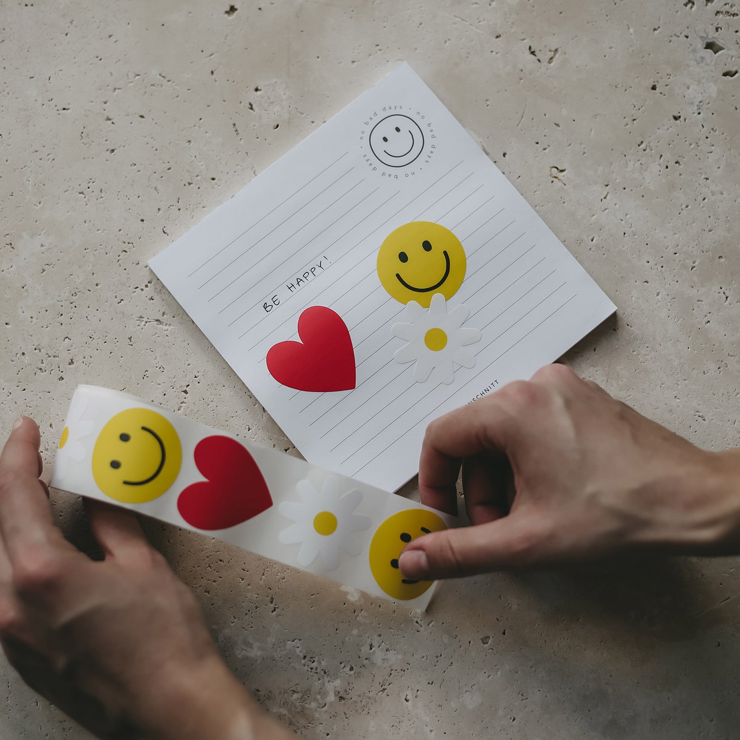 Aufkleber - Smiley, Herz, Daisy