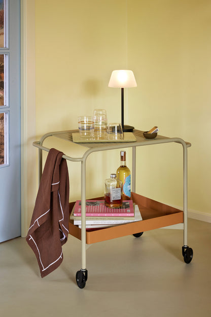 Servierwagen Push - Sandfarben/Braun