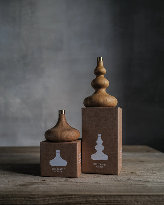 Candle Holder - Oak