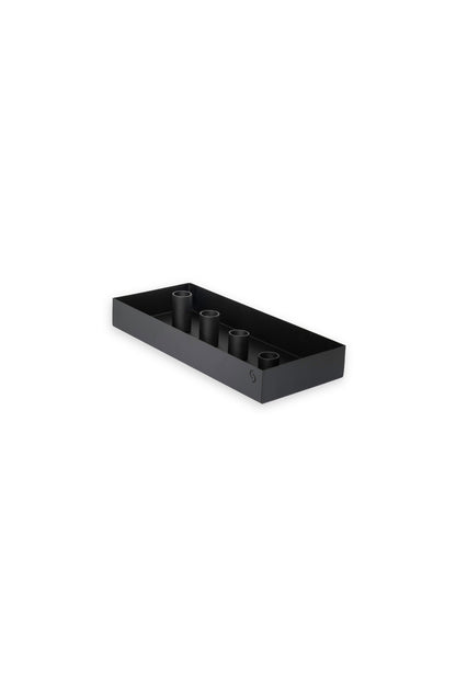 Storefactory Sund Small – eleganter schwarzer Kerzenhalter mit Magnetfunktion. Zeitloses Design, vielseitig kombinierbar.