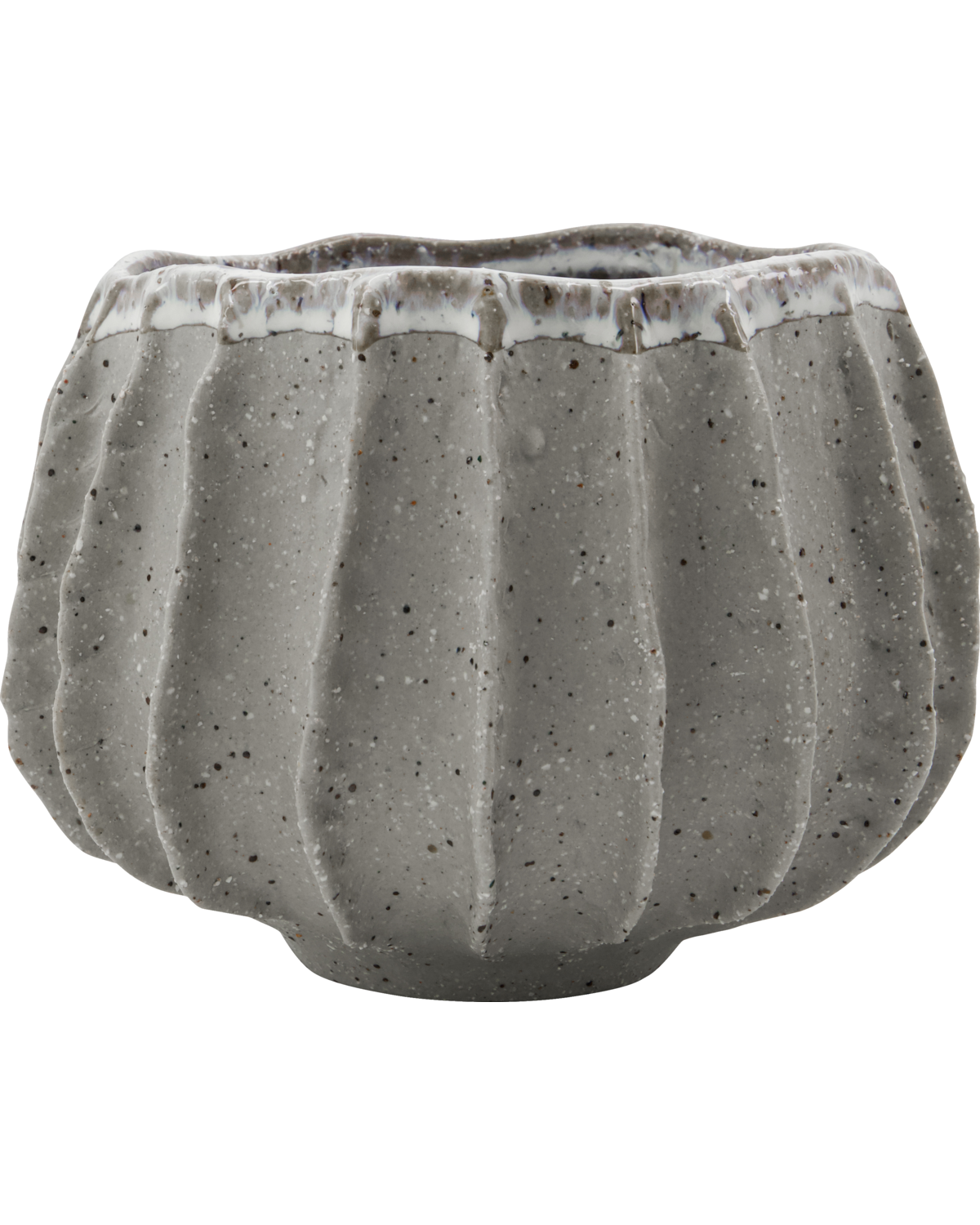 House Doctor - Blumentopf Shell - Grau/Beige