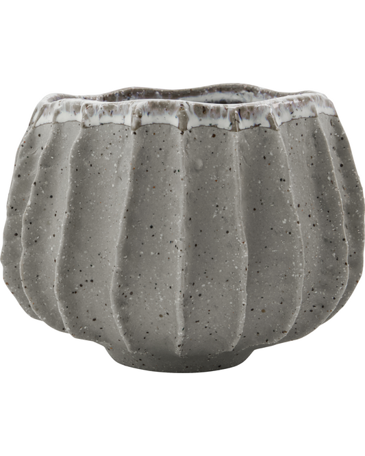 House Doctor - Blumentopf Shell - Grau/Beige