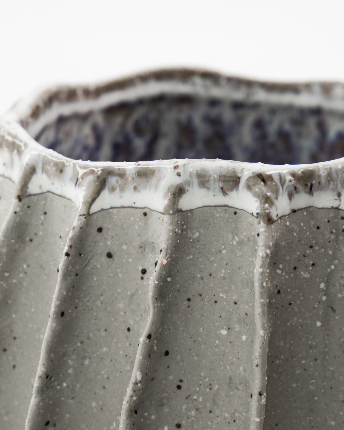 Blumentopf Shell - Grau/Beige