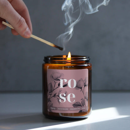 Handgemachte Duftkerze Rose aus Berlin im Glas
