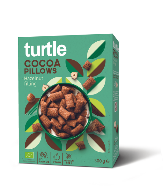 Turtle Bio-Kakao-Kissen mit Haseln