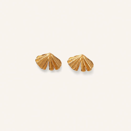 Pernille Corydon - Autumn Leaf Earsticks - Gold