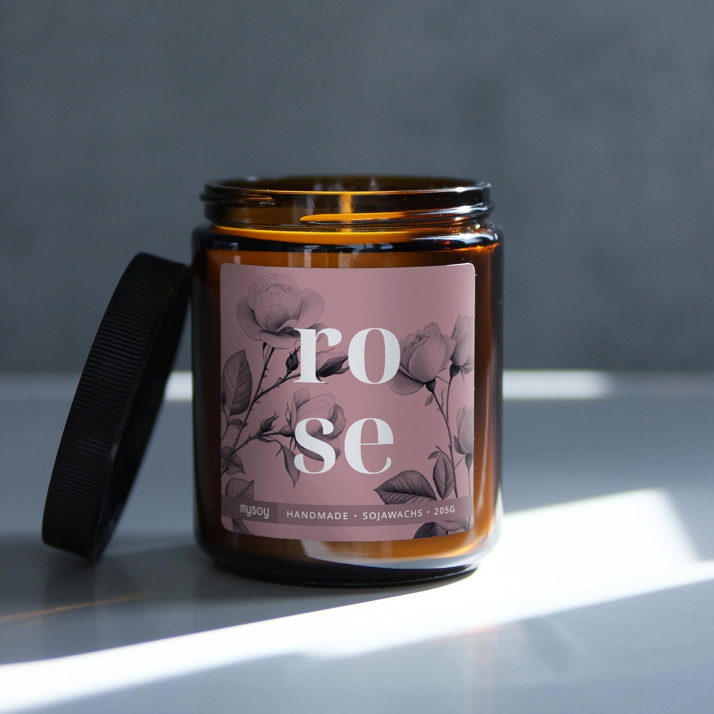 blooom Duftkerze mit Rosenduft natürliche Duftöle