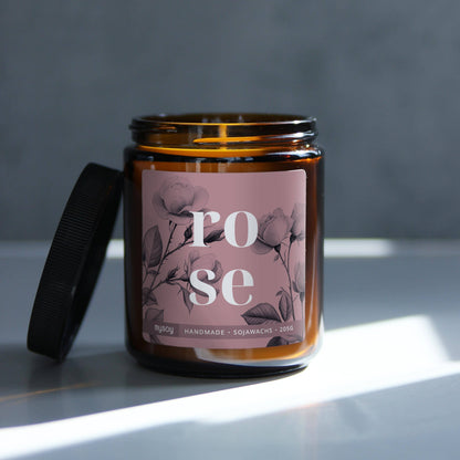 blooom Duftkerze mit Rosenduft natürliche Duftöle