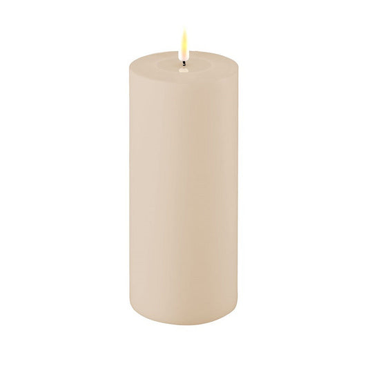 LED Outdoor Blockkerzen - Ø 10 x 20 cm - Sand