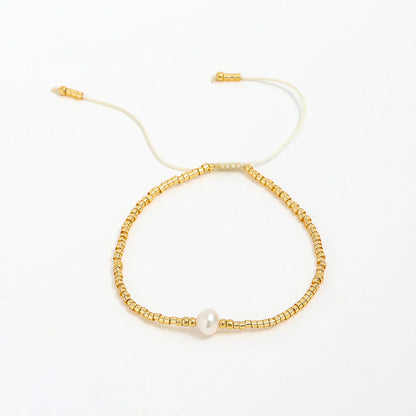 Miyuki Pearls Bracelet - Gold
