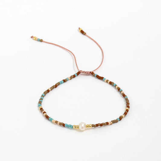 Miyuki Pearls Bracelet - Turquoise Mix