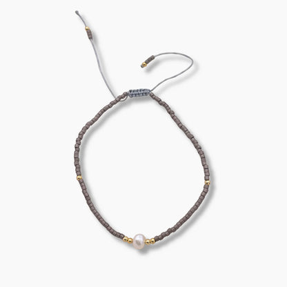 Miyuki Pearls Bracelet - Medium Grey