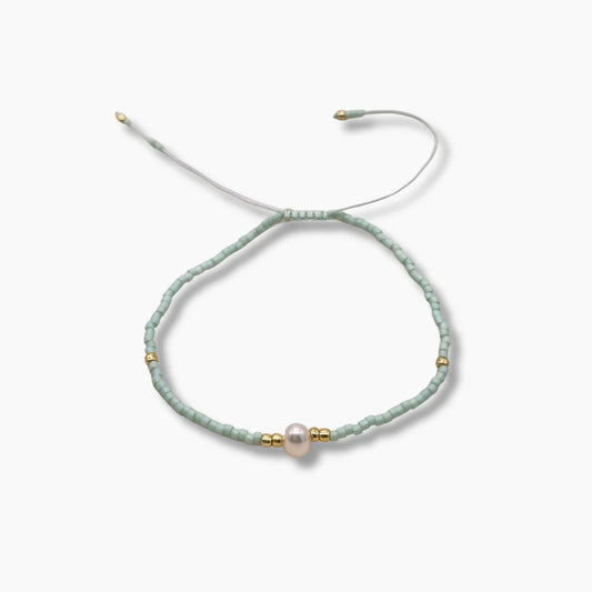 Miyuki Pearls Bracelet - Mint