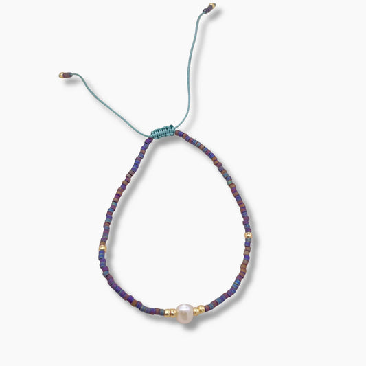 Miyuki Pearls Bracelet - Viola