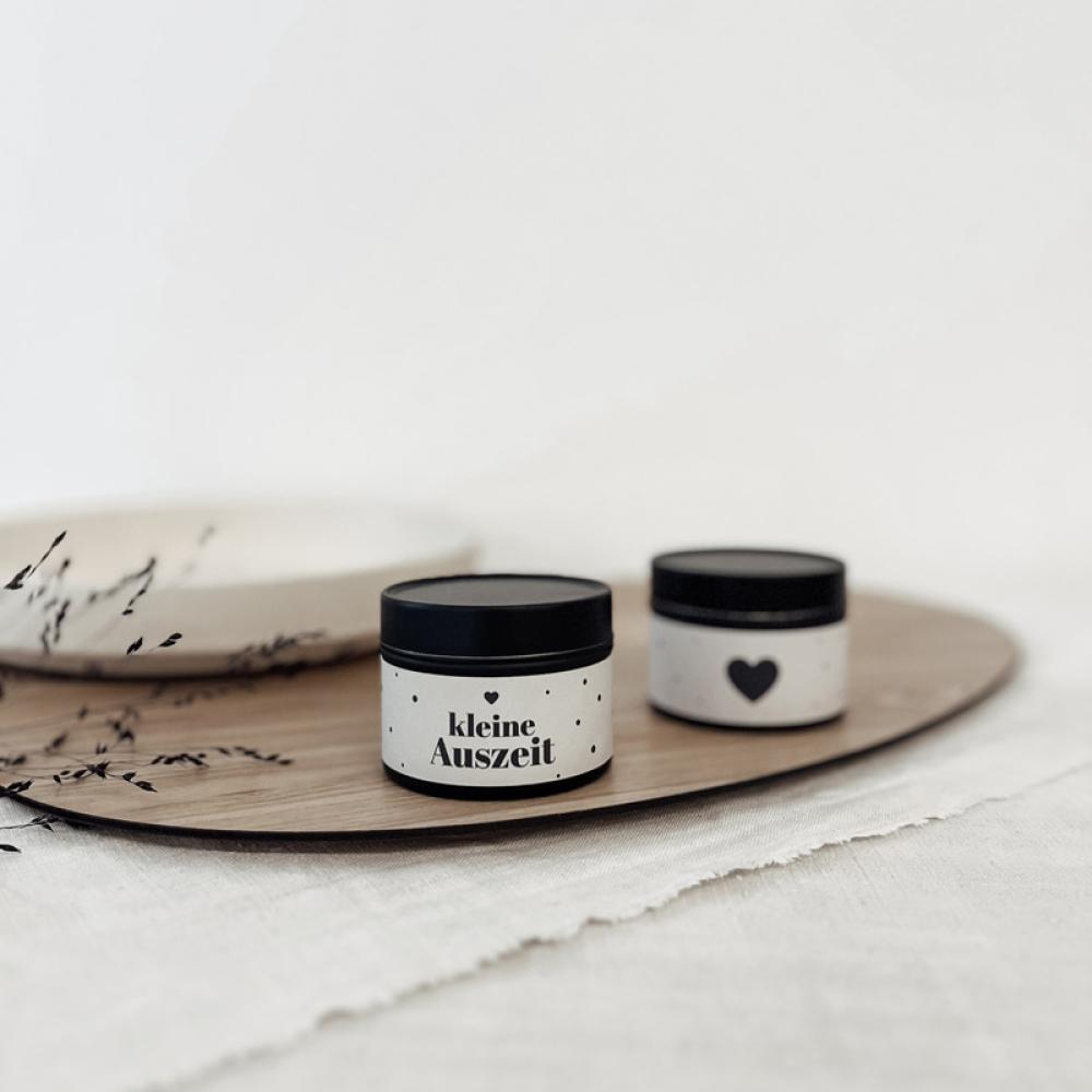 Handgemachte Duftkerze Zirbe schwarz Geschenkidee